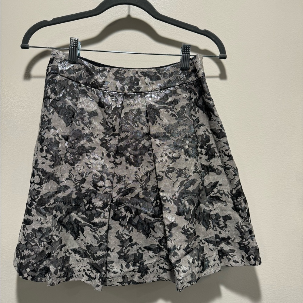 Gray and silver full skirt